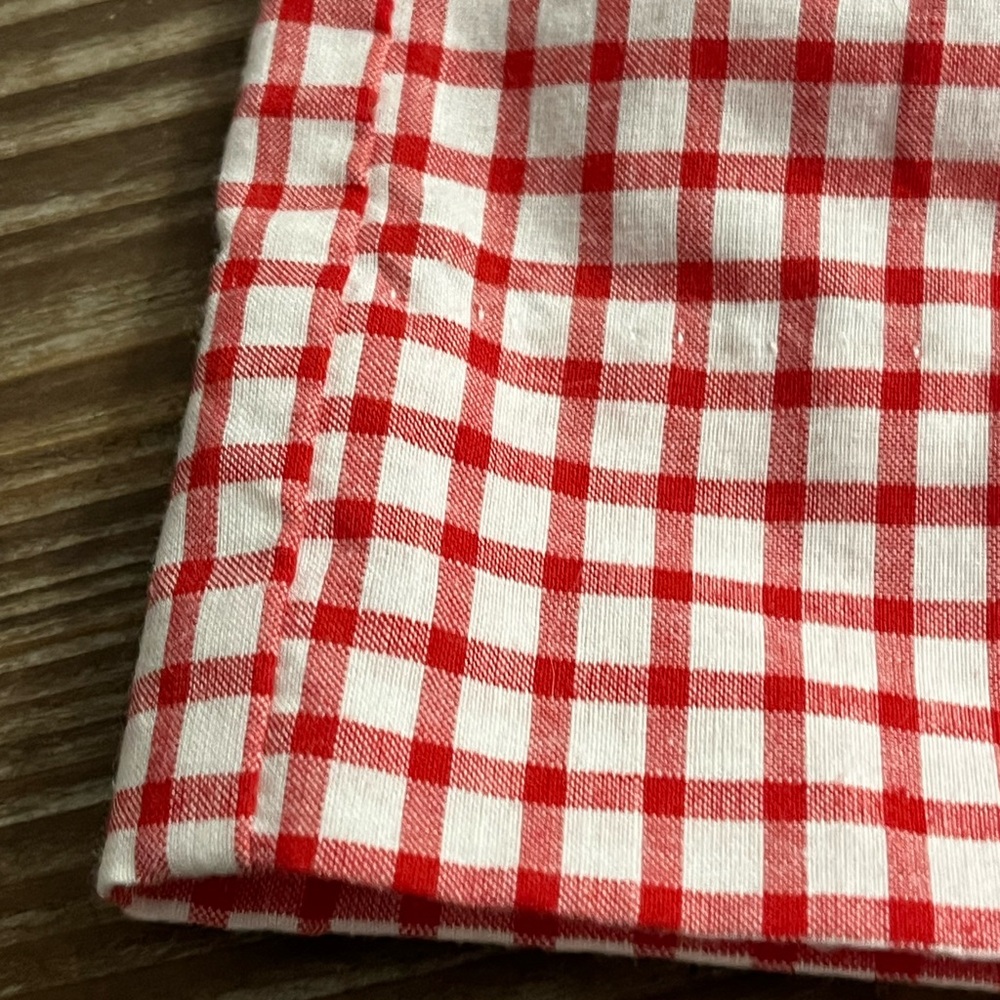 NEW Petit Ami Girl Farm Bloomer Set Red Gingham Farmhouse Size 6 months - Picture 4 of 11